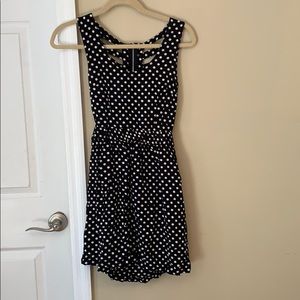 Open back polka dot dress